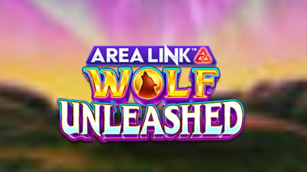 Pemandangan hutan bersalju dengan cahaya aurora di slot Area Link Wolf Unleashed